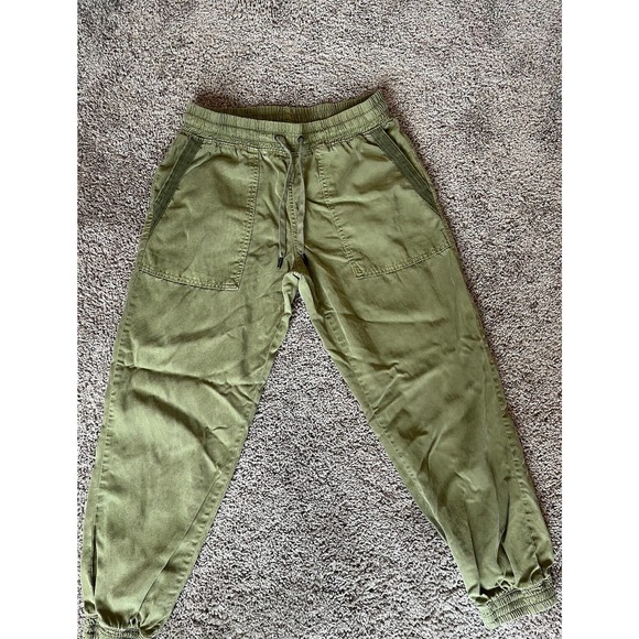 Zara Pants - Zara Women’s Size Small Waist Pull On Cargo Pants In Green Soft Lyocell Fabric